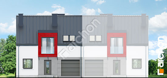 Передній фасад Будинок в цикламенах 5 (Б) вер. 2