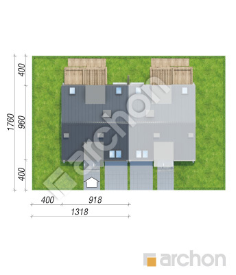 Проєкт будинку ARCHON+ Будинок в цикламенах 5 (Б) вер. 2 Ситуація