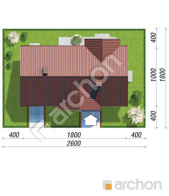 Проєкт будинку ARCHON+ Будинок в лещиновнику 3 Ситуація