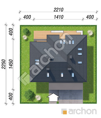 Проект дома ARCHON+ Дом в ясене 2 (Г2) Ситуація