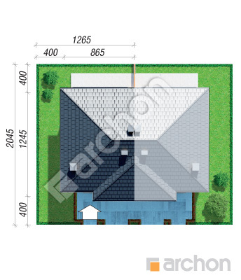 Проєкт будинку ARCHON+ Вілла Юлія 4 (Б) Ситуація