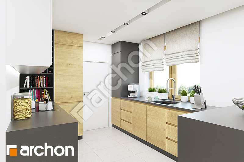 Проект будинку ARCHON+ Будинок в айдаредах (Г2) вер.2 візуалізація кухні 1 від 1