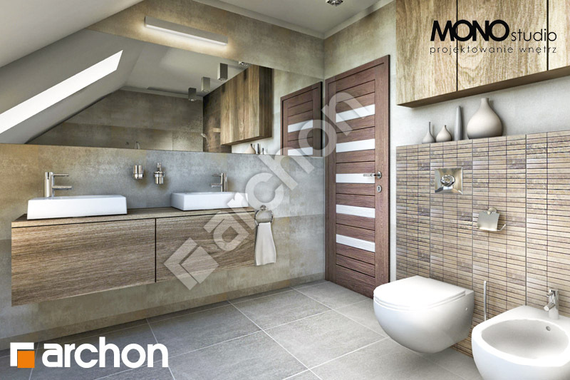 Проект будинку ARCHON+ Будинок в айдаредах (Г2) вер.2 візуалізація ванни (візуалізація 1 від 1)