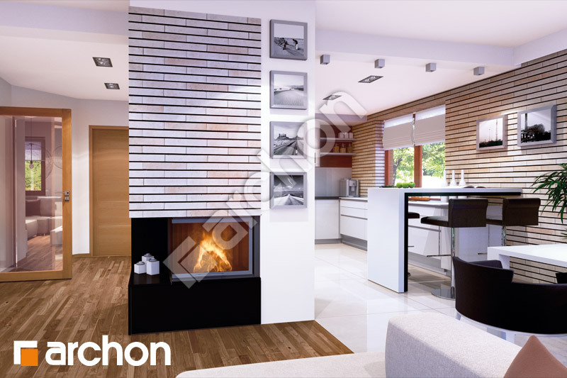 Проект будинку ARCHON+ Будинок в айдаредах (Г2) вер.2 денна зона (візуалізація 3 від 2)
