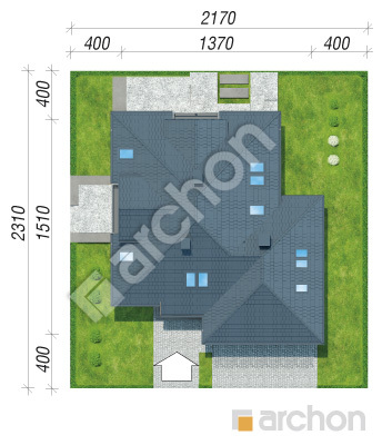 Проект дома ARCHON+ Дом в сансевиериях (Г2) Ситуація