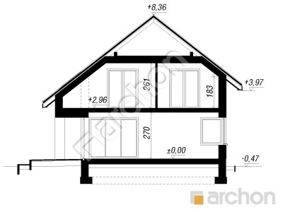 Проєкт будинку ARCHON+ Будинок в глостерах (Г2) Розріз будинку