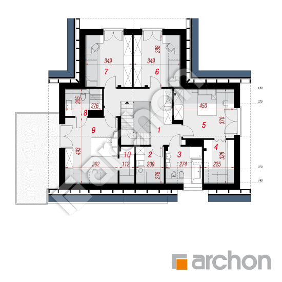 Проект дома ARCHON+ Дом в ельстарах (Г2) План мансандри
