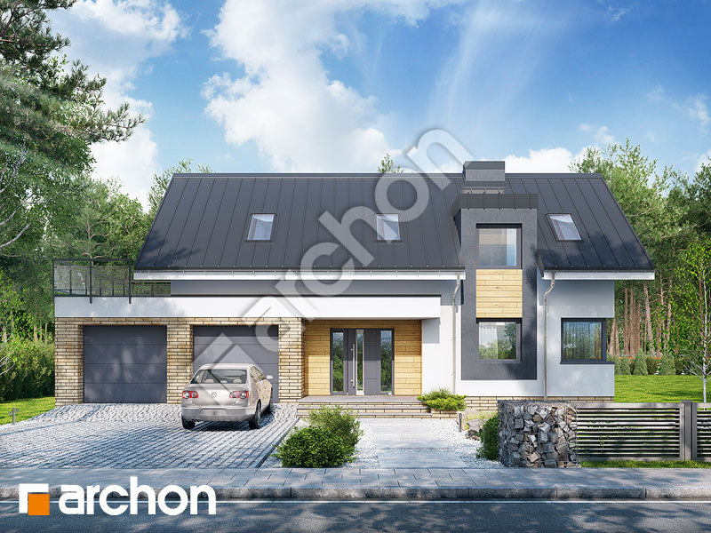 Проект дома ARCHON+ Дом в ельстарах (Г2) Вид 1