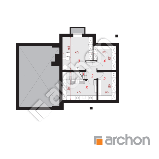 Проект дома ARCHON+ Дом в аурорах (Г2П) План підвалу