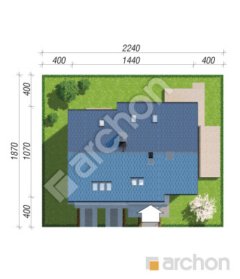 Проєкт будинку ARCHON+ Будинок в аурорах (Г2П) Ситуація