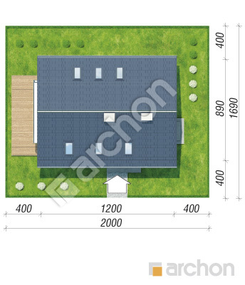 Проект дома ARCHON+ Дом в снежноягодниках Ситуація