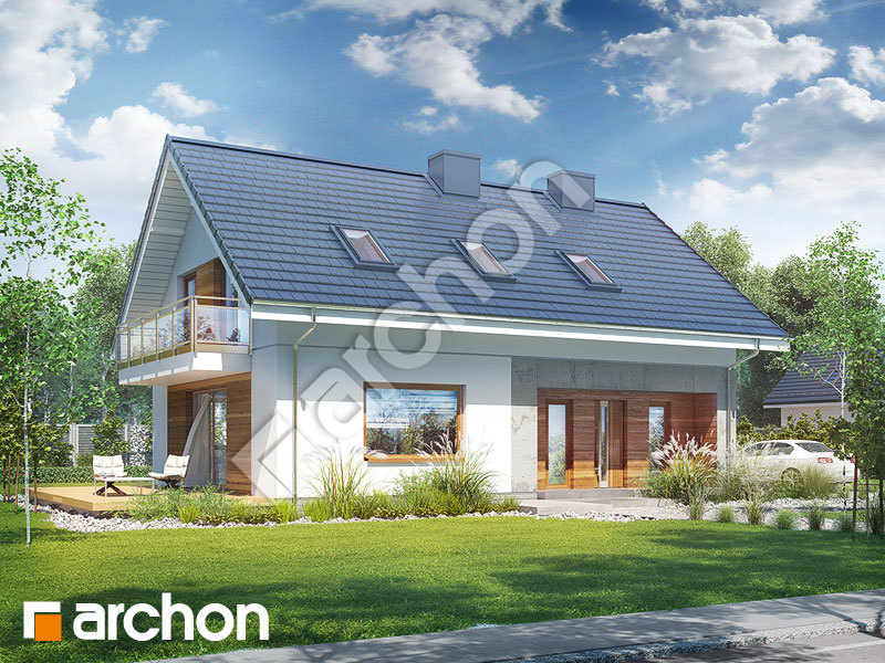 Проект дома ARCHON+ Дом в снежноягодниках Вид 1