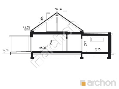 Проект дома ARCHON+ Дом в анабеллях Розріз будинку