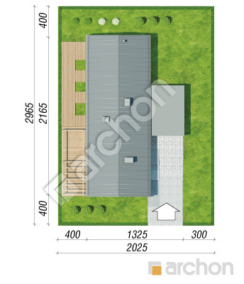 Проект дома ARCHON+ Дом в анабеллях Ситуація