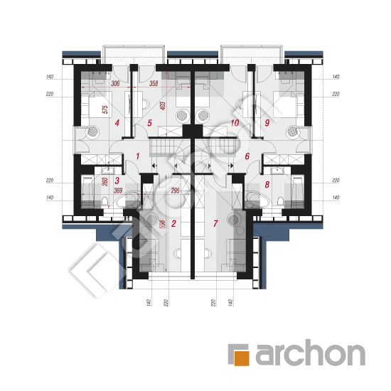 Проект будинку ARCHON+ Будинок в клематисах 5 вер. 2 План мансандри