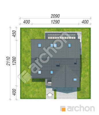 Проект дома ARCHON+ Дом в гречке (Г2) Ситуація