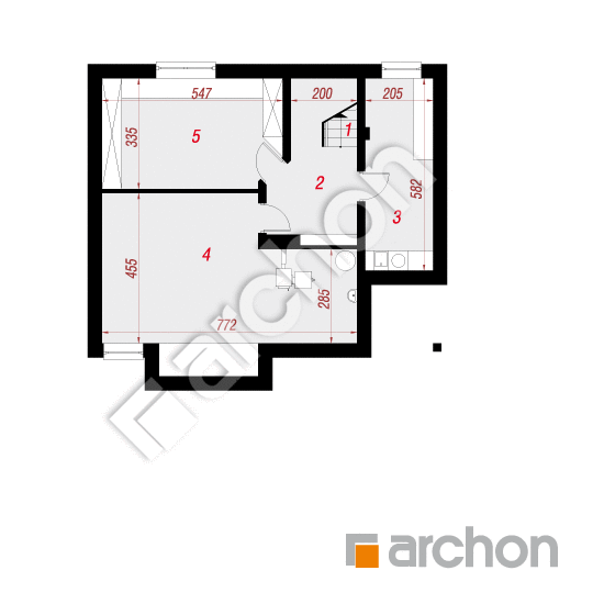 Проект дома ARCHON+ Дом в мандарынках (П) вер. 2 План підвалу
