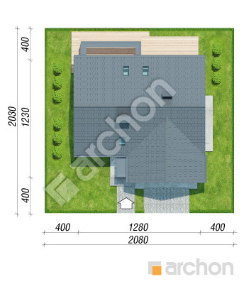Проєкт будинку ARCHON+ Будинок в переломнику 2 (Г2) Ситуація