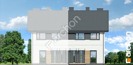 Передний фасад Дом в фиалках 8 (Р2Б) вер.2