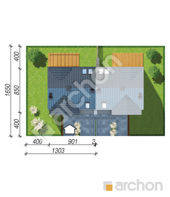 Проект дома ARCHON+ Дом в гунерах (БА) вер. 2 Ситуація