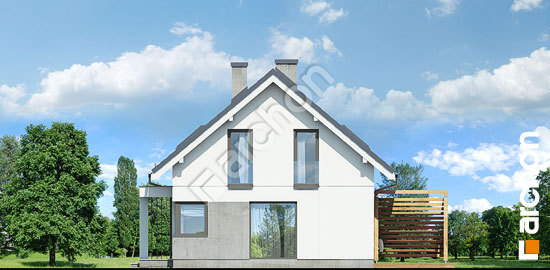 Боковой фасад Дом в бруснике (БН)