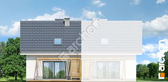 Дворовой фасад Дом в бруснике (БН)