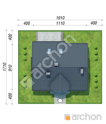 Проект дома ARCHON+ Дом в люцерне 5 вер.2 Ситуація