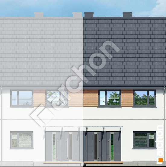 Передний фасад Дом в фиалках 8 (Р2СА)