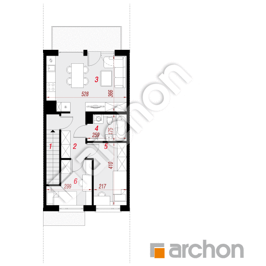 Проект будинку ARCHON+ Будинок в фіалках 8 (Р2СА) План мансандри