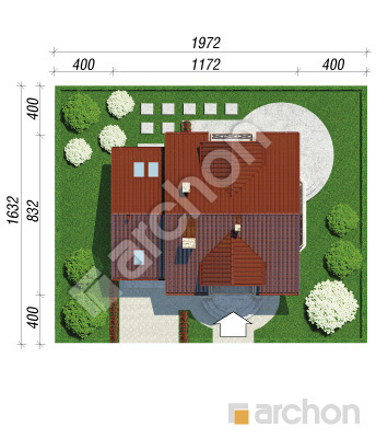 Проект дома ARCHON+ Дом в винограде 4 вер.2 Ситуація
