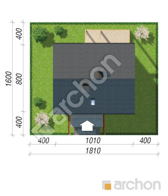 Проєкт будинку ARCHON+ Будинок в хлорофітумі 11 Ситуація