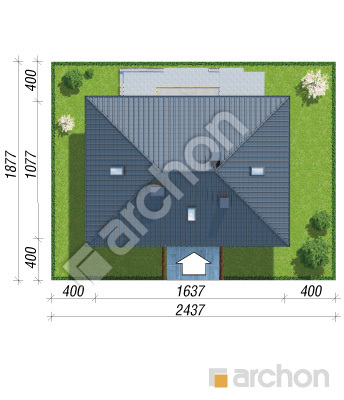 Проєкт будинку ARCHON+ Будинок під червоною горобиною 11 (Н) Ситуація
