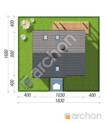 Проєкт будинку ARCHON+ Будинок в хлорофітумі (А) Ситуація