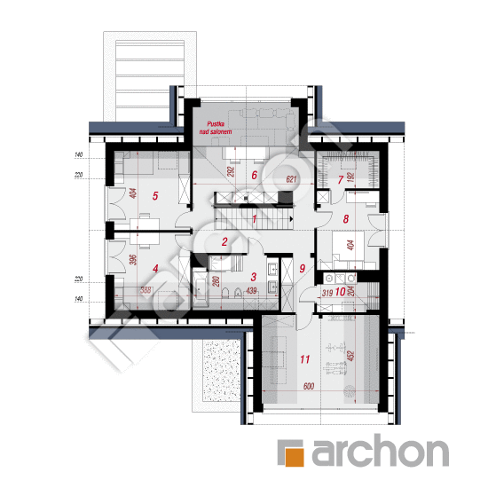 Проект дома ARCHON+ Дом в фелициях (Г2) План мансандри
