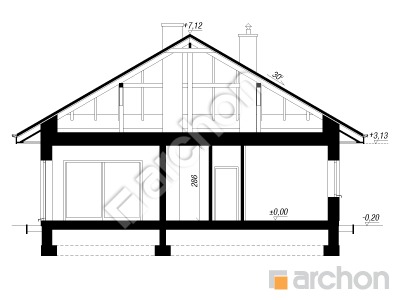 Проєкт будинку ARCHON+ Будинок в хакетіях 10 Розріз будинку