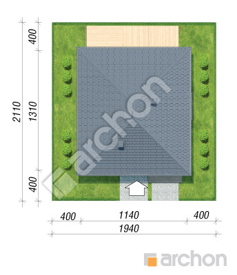 Проєкт будинку ARCHON+ Будинок в хакетіях 10 Ситуація