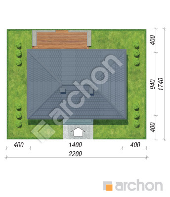 Проект дома ARCHON+ Дом в липенниках 2 Ситуація