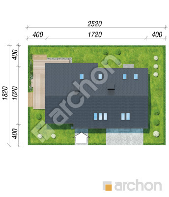 Проект дома ARCHON+ Дом в бугунвилиях (Г2) Ситуація