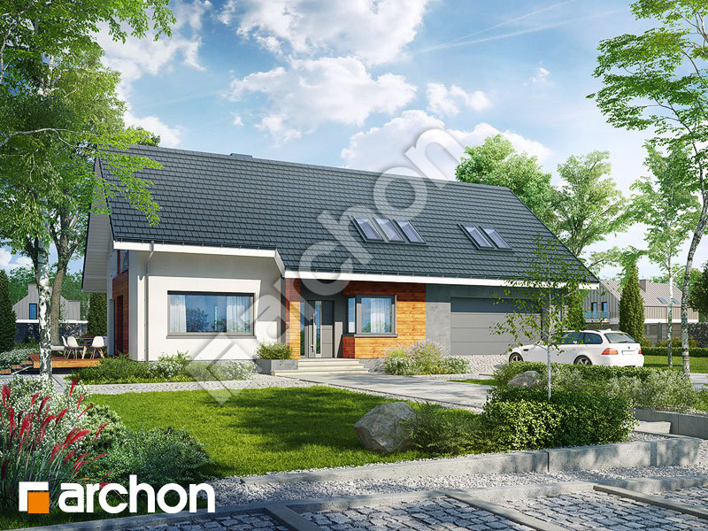 Проект дома ARCHON+ Дом в бугунвилиях (Г2) Вид 1