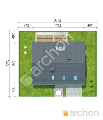 Проект дома ARCHON+ Дом в гвоздиках Ситуація