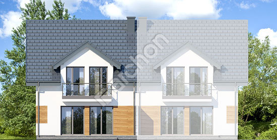 Дворовой фасад Дом в клематисах 12 (БТ) вер. 2