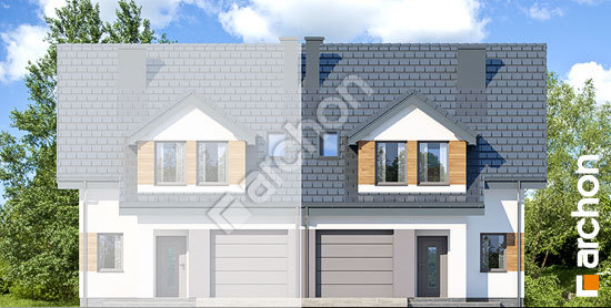 Передний фасад Дом в клематисах 12 (БТ) вер. 2