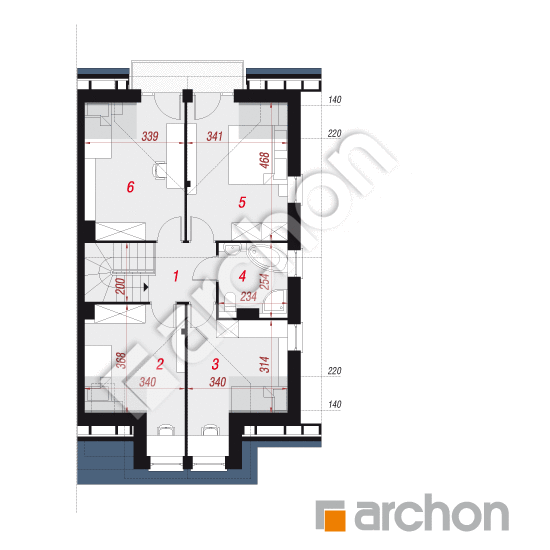 Проект дома ARCHON+ Дом в клематисах 12 (БТ) вер. 2 План мансандри