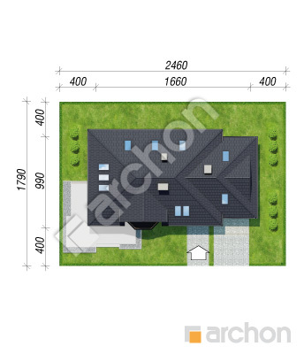 Проект дома ARCHON+ Дом в авокадо (Г) вер.2 Ситуація