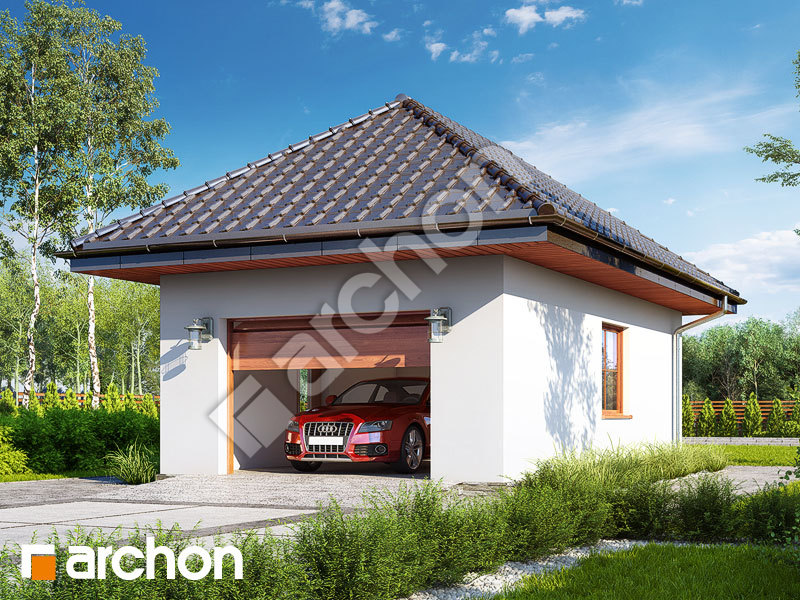 Проект дома ARCHON+ Г29 - Одноместный гараж Вид 1