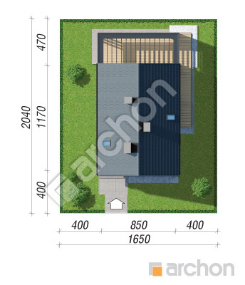 Проєкт будинку ARCHON+ Будинок в малинівці 33 Ситуація