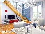 Проект дома ARCHON+ Дом миниатюрка (ГН) дневная зона (визуализация 2 вид 2)