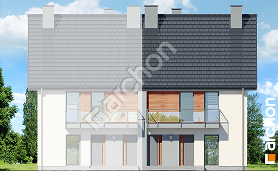 Передній фасад Будинок в фіалках (Р2БА) вер.3