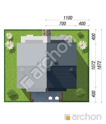 Проект дома ARCHON+ Дом в фиалках (Р2БА) вер.3 Ситуація