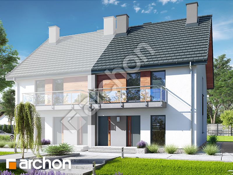 Проект дома ARCHON+ Дом в фиалках (Р2БА) вер.3 Вид 1
